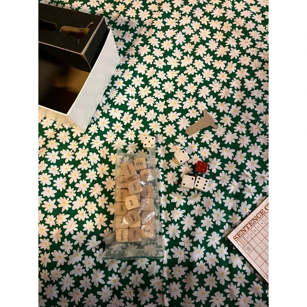 Rare Vintage 1971 Scrabble Sentence Cube